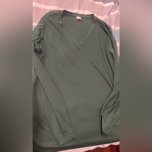 BIG SALE(5 for $20)- Elegant Long Sleeve V-Neck Top - Black